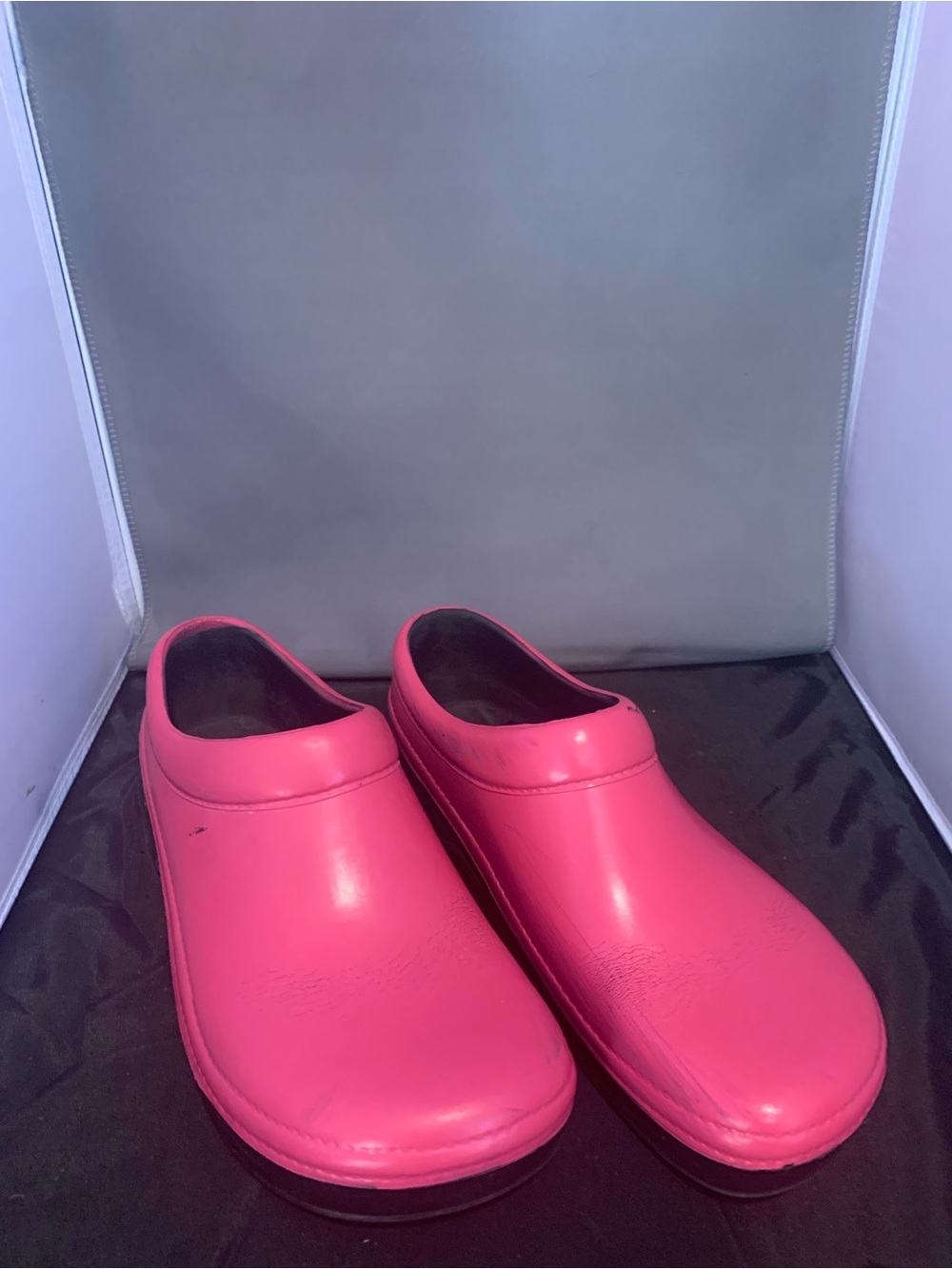 Klogs Pink Slip-On Garden Shoe with Red Logo Accent